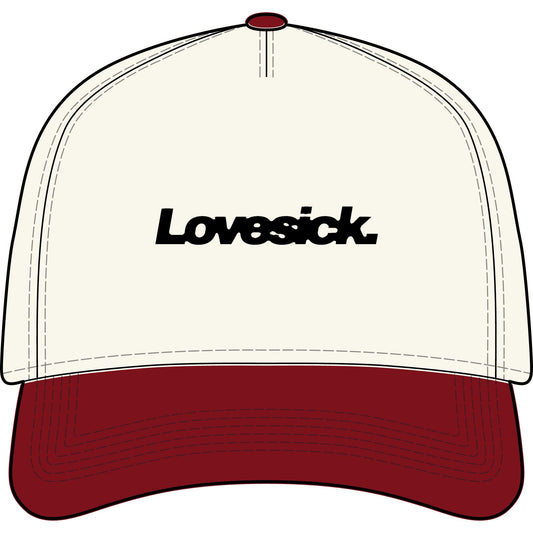 "Lovesick" Two-Tone Embroidered— Retro Script Dad Hat