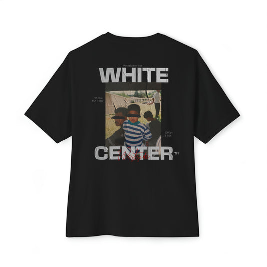 "White Center" Unisex Oversized Boxy Tee